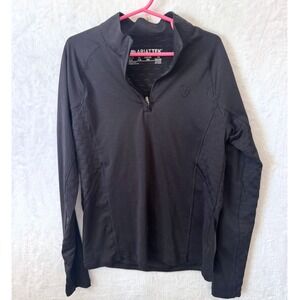 Ariat Quarter Zip Base Layer AriatTEK Size S/8 Black‎ Youth Kids